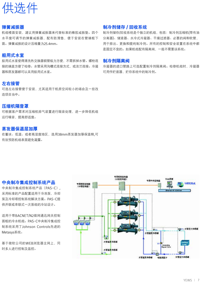 约克YEWS水冷螺杆机组概述4 约克YEWS水冷螺杆机组概述4
